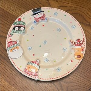 Festive Temptations 13” Winter Whimsy Christmas Holiday Round‎ Platter